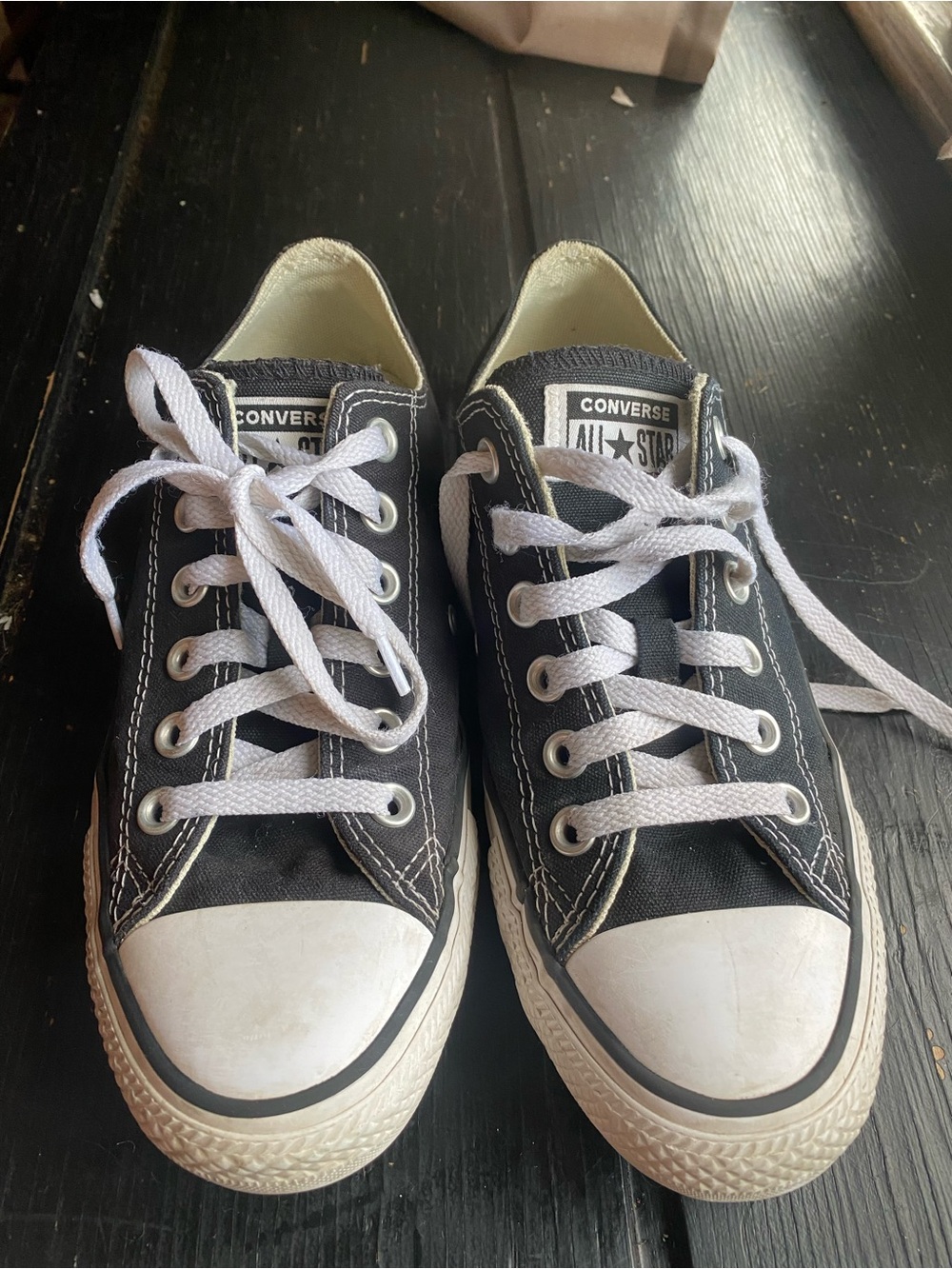 Converse womans Black & White Low Top Sneakers